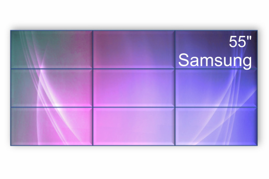 Изображение Видеостена 3x3 Samsung 55" VH55T-E