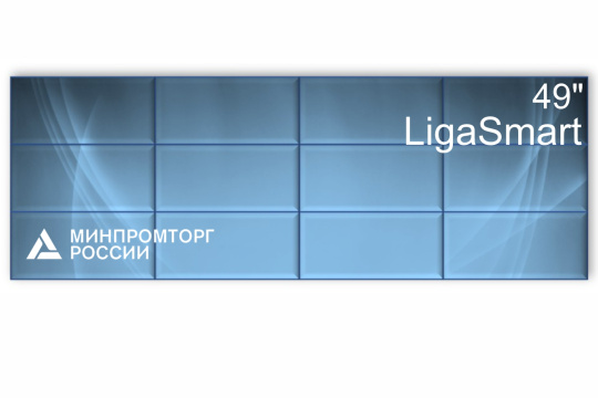 Изображение Видеостена 4x3 шов 1.8 LigaSmart 49" V 49.43
